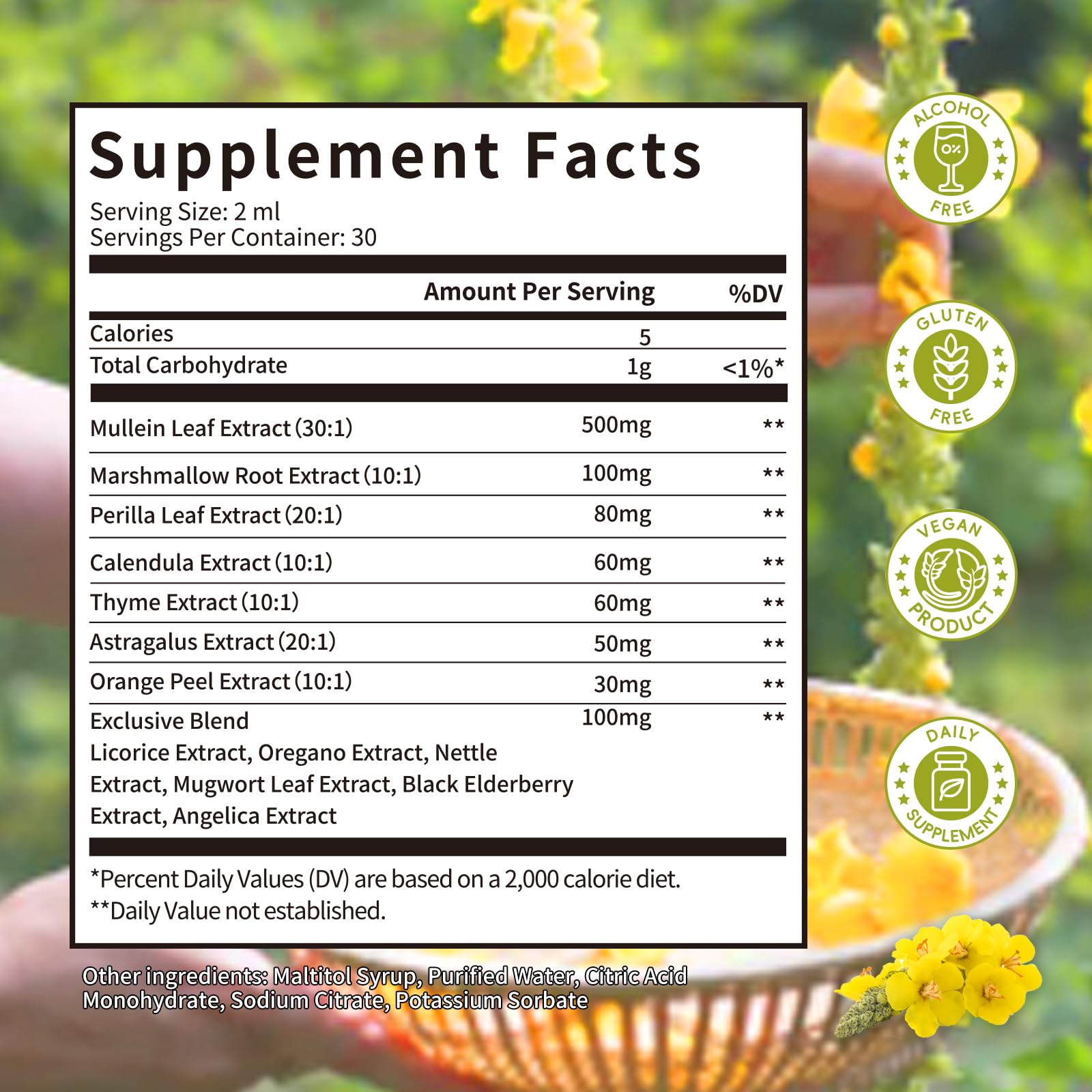 Label details of Catfit respiratory support liquid extract 60 milliliter bottle