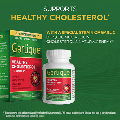 Garlique imported USA garlic extract caplets for cardiovascular wellness