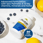 Real Health Prostate Formula imported supplement packaging details displaying saw palmetto and zinc ingredients