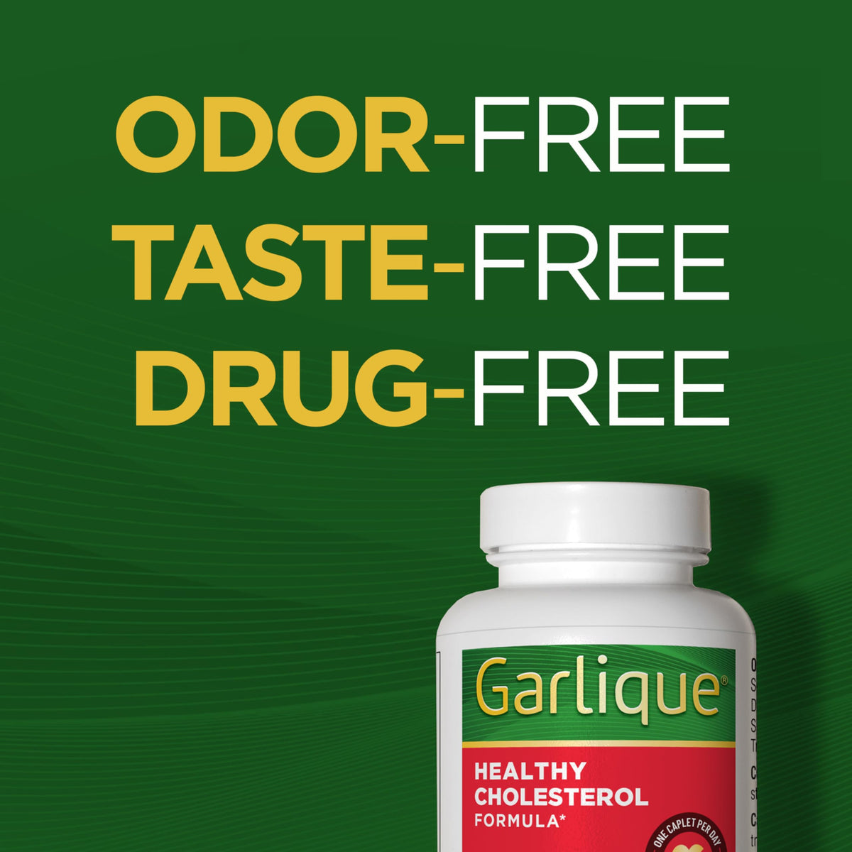 Back label of Garlique odorless garlic extract showing supplement ingredients