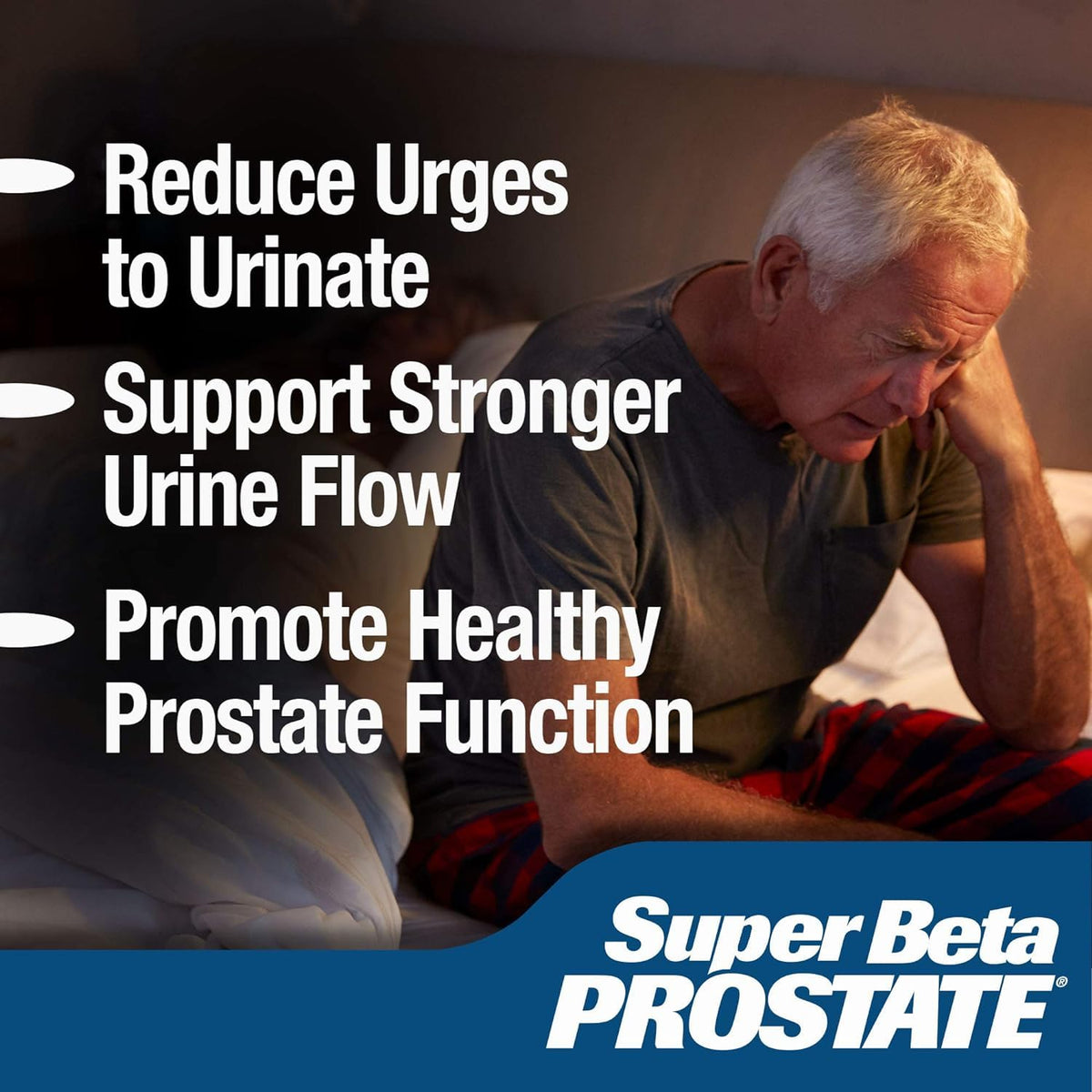 Super Beta Prostate mens health supplement showing key ingredients list on bottle label