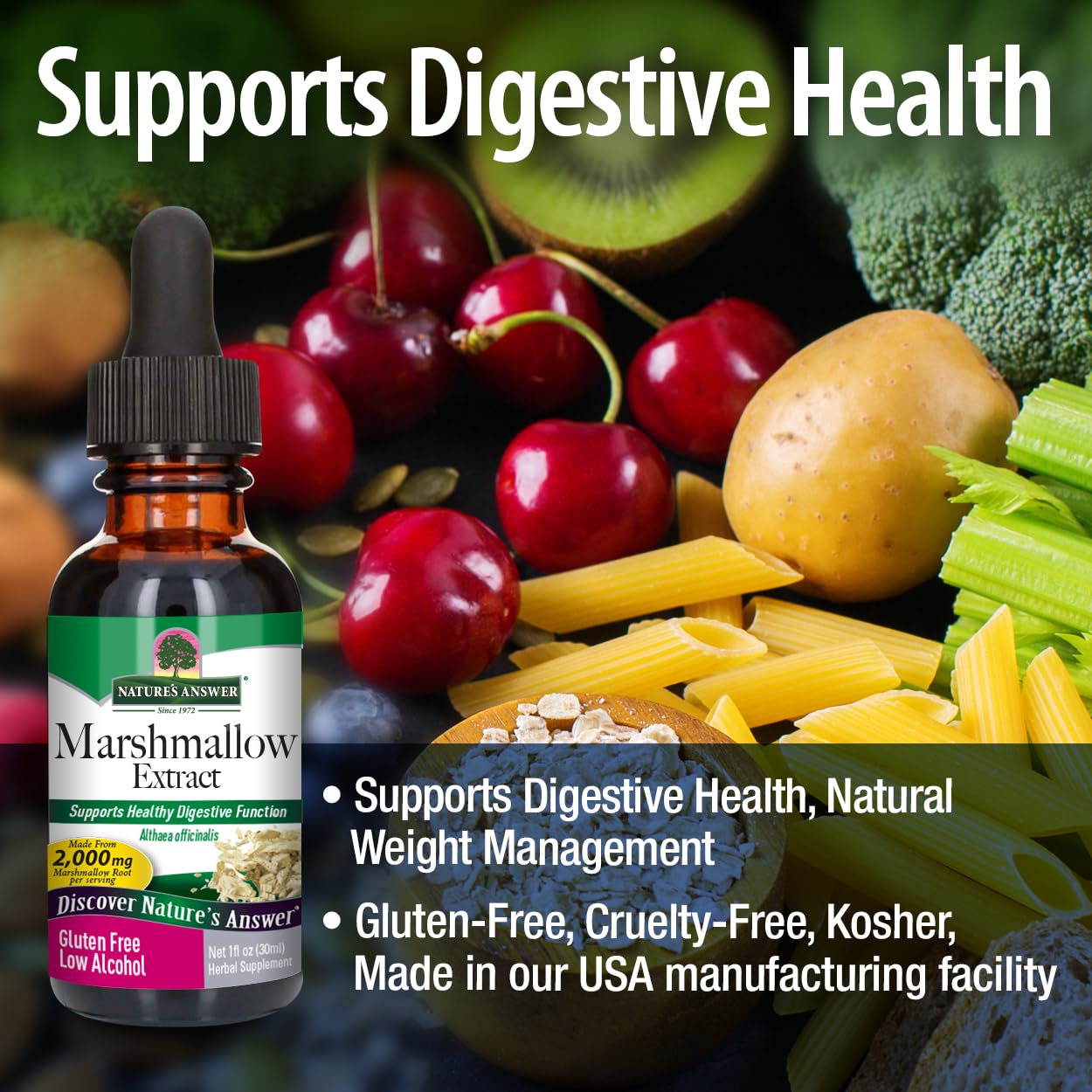 Liquid herbal supplement dropper bottle for wellness