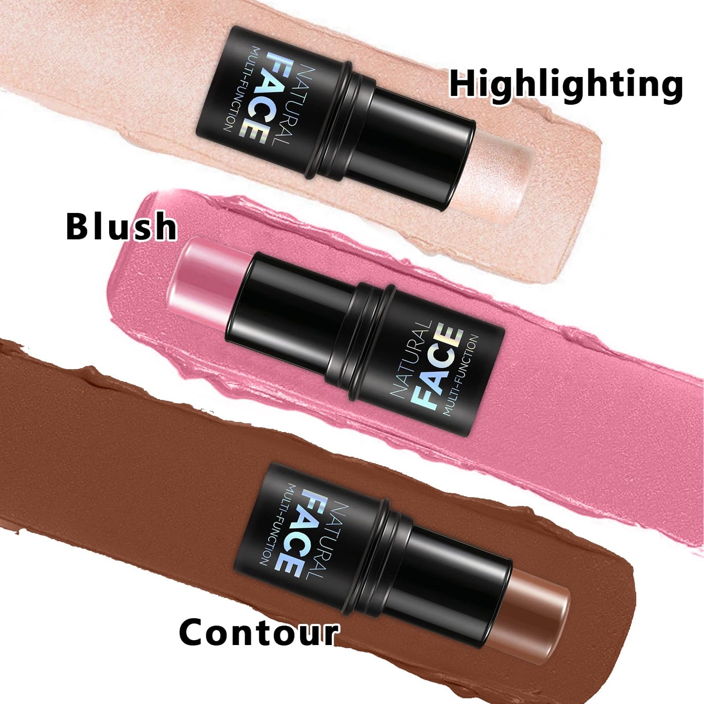 ELALRAU face sculpting cream stick kit showing the individual blush contour and highlighter shades