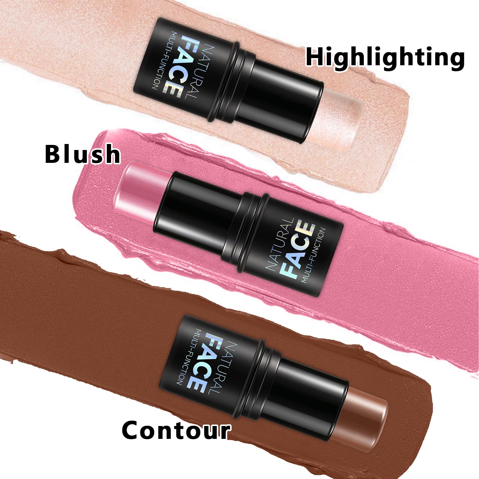 ELALRAU face sculpting cream stick kit showing the individual blush contour and highlighter shades