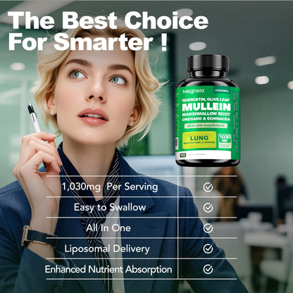Megneta herbal lung health support capsules bottle isolated