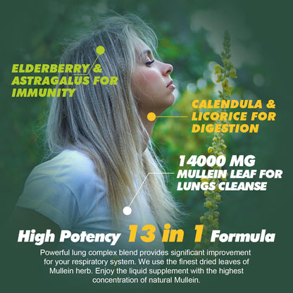 Greenpeople Mullein Leaf herbal tincture bottle label