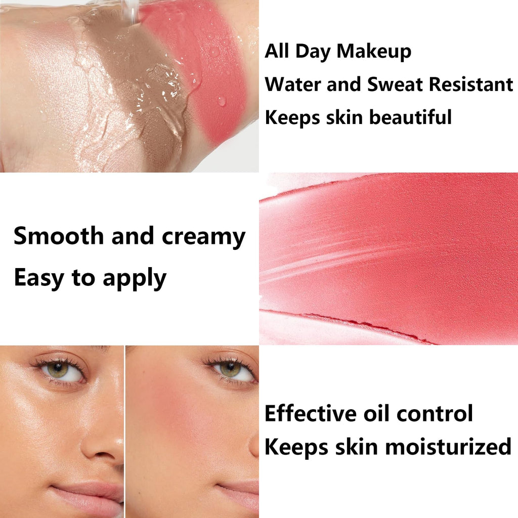 Swatches of the Elalrau bronzer highlighter and blush shades on skin