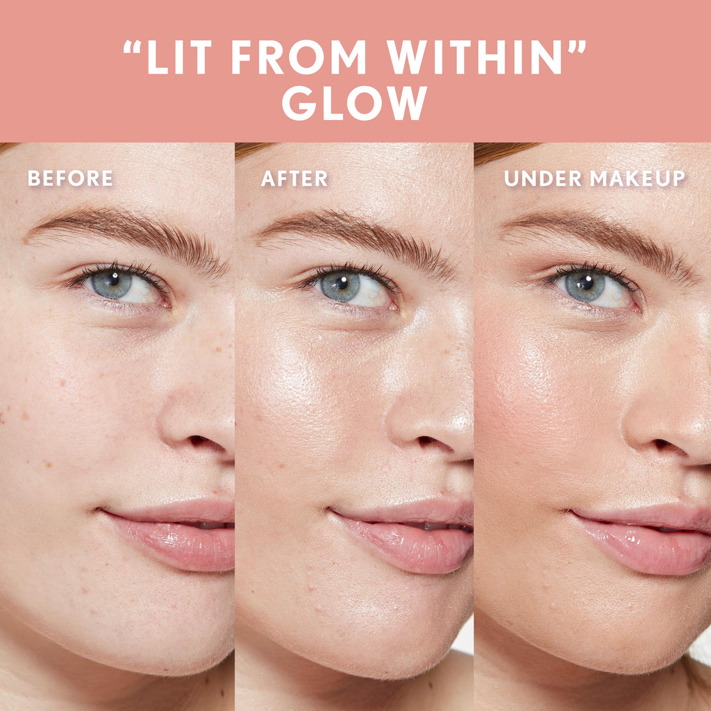 CoverGirl TruBlend Skin Enhancer Gelly Opal Glow texture swatch on skin.