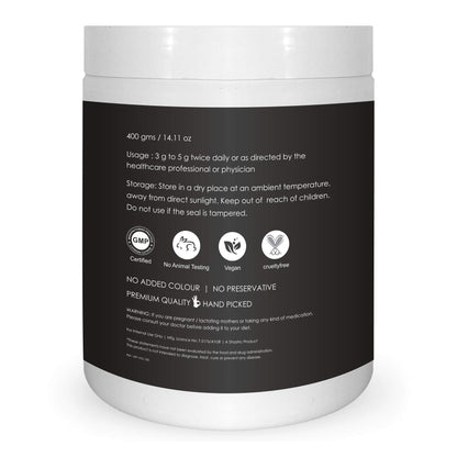 Herb Essential Giloy Satva pure powder formulation showing Ayurvedic ingredients label