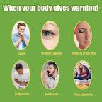 YUMOYI clean vegan lung detox liquid showing the product consistency and natural dark green color