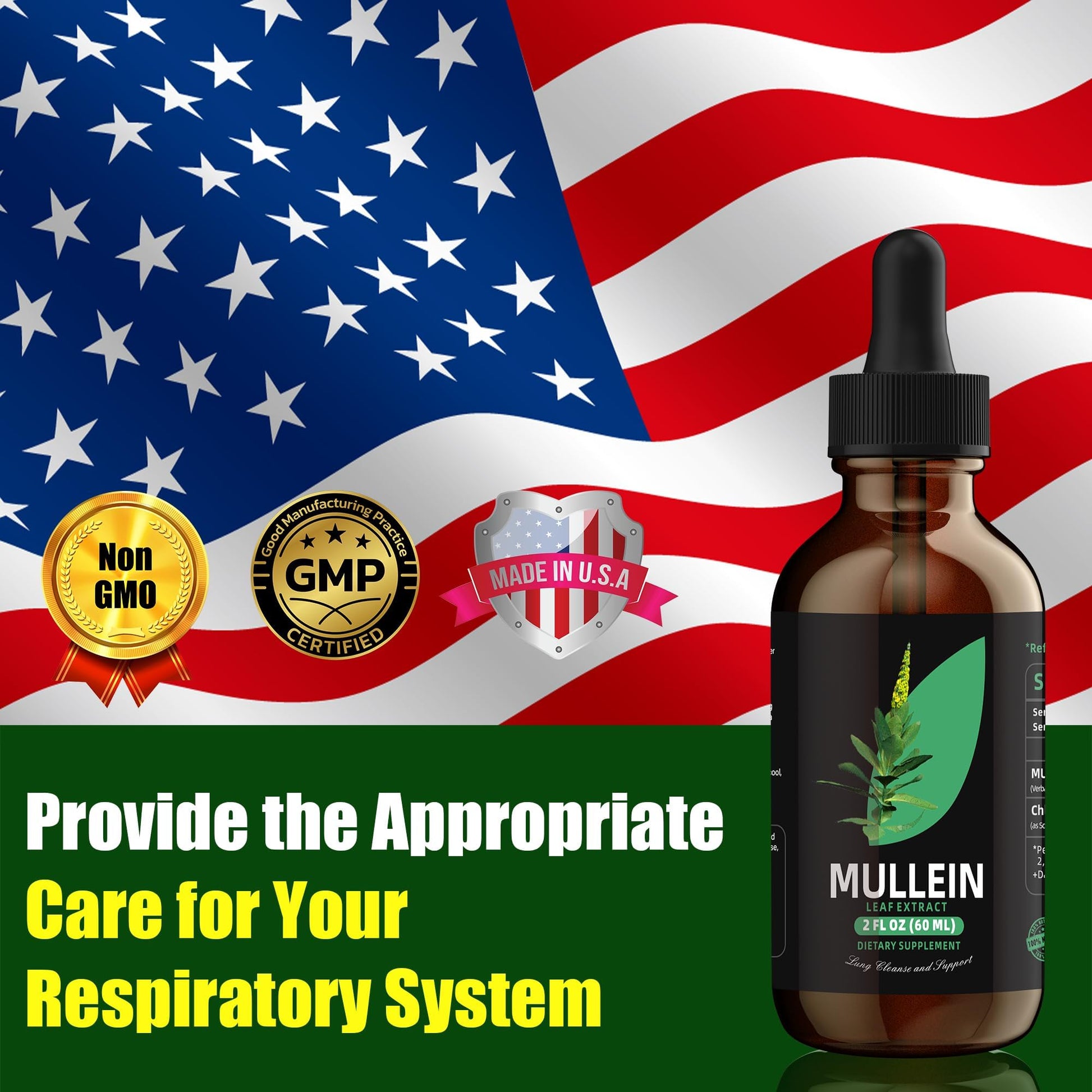 Authentic USA imported non GMO herbal respiratory wellness drops packaged securely for quality assurance
