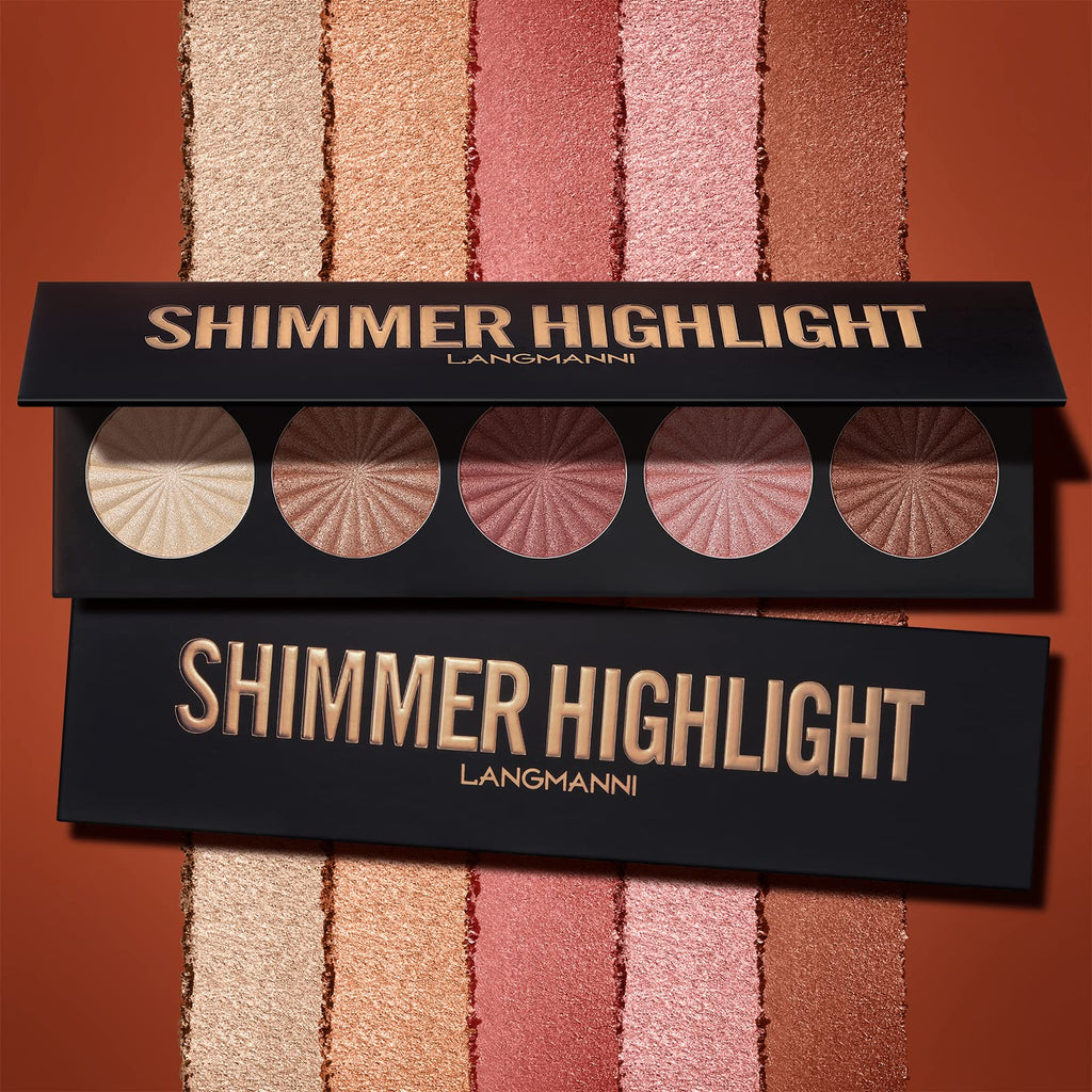 Langmanni highlighter powder palette angled perspective