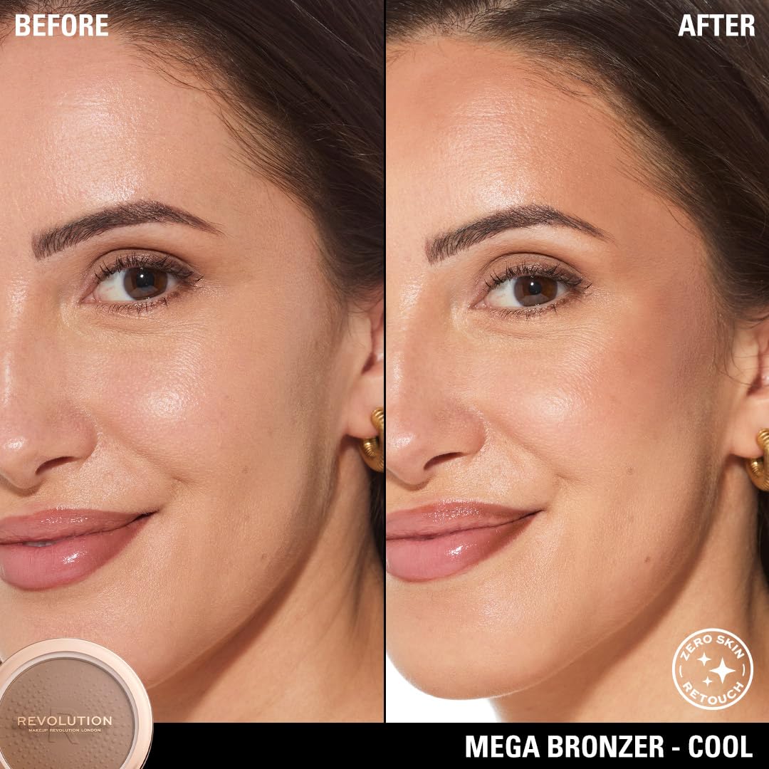Revolution Mega Bronzer 01 Cool packaging lid open displaying shade