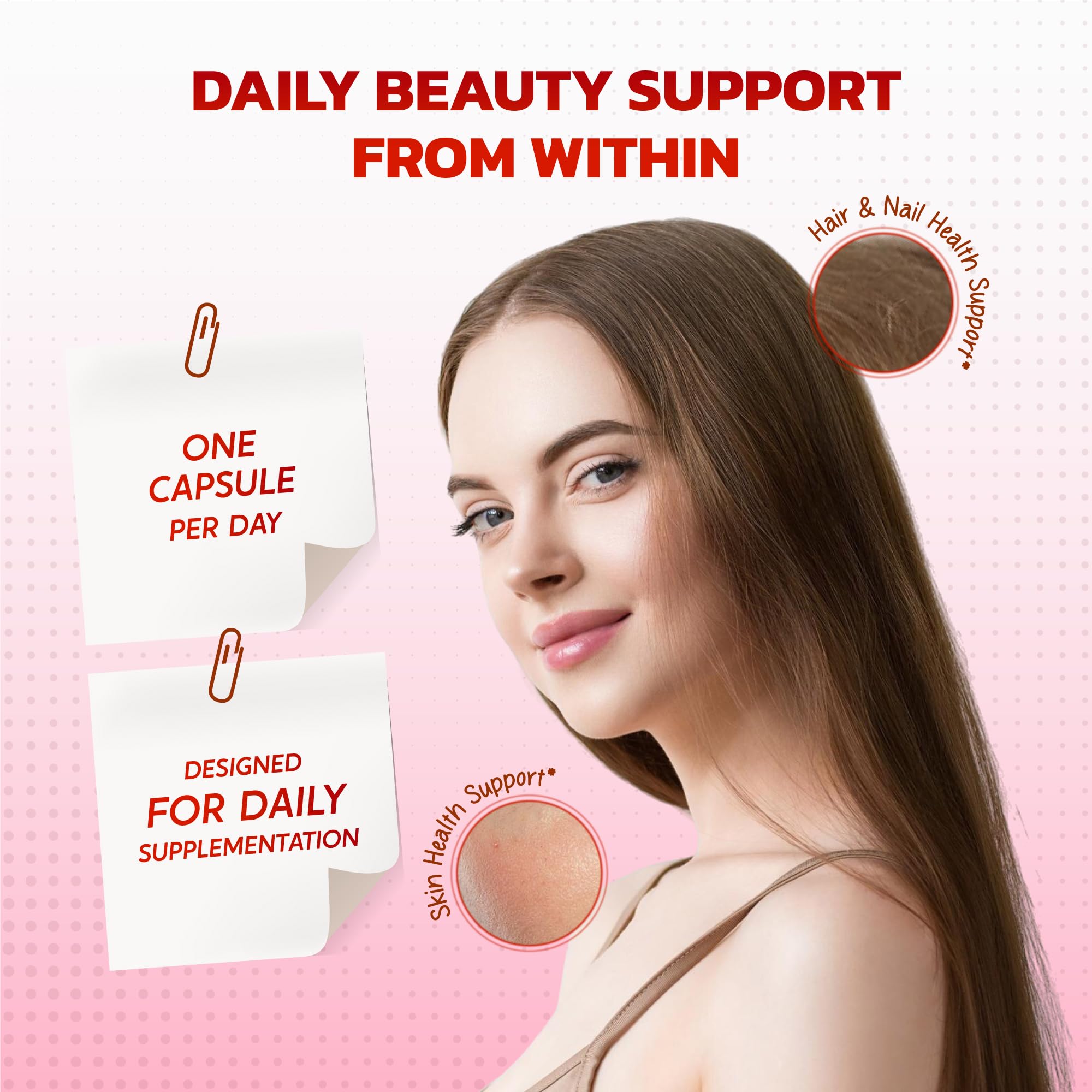PEAKPURY multi ingredient collagen capsules showing label facts with four types of collagen and biotin