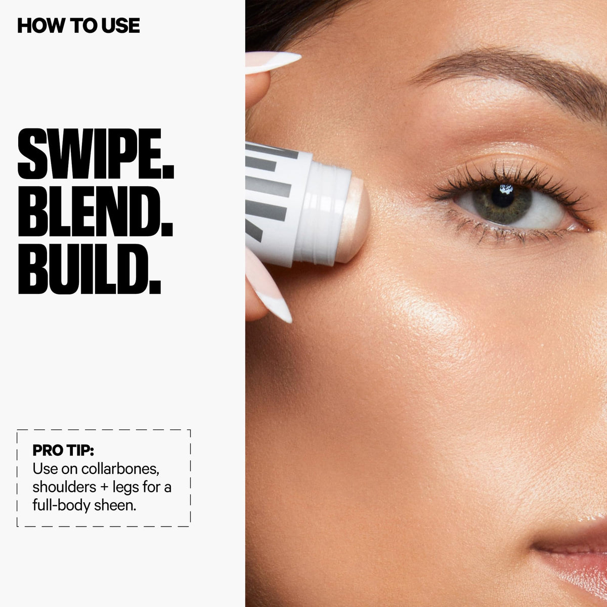 Milk Makeup Dewy Highlighter cap off highlighting texture
