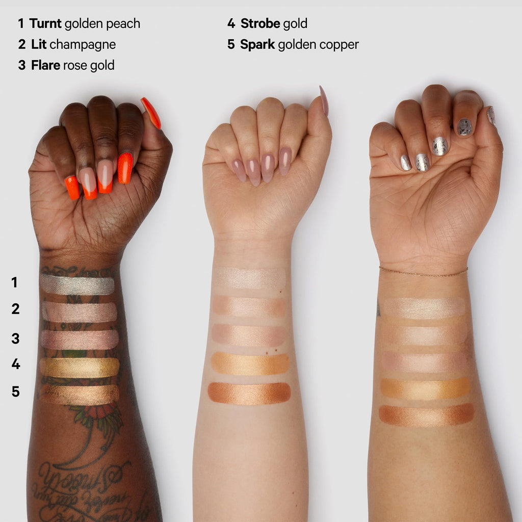 Milk Makeup Highlighter stick angled view showing twist up base