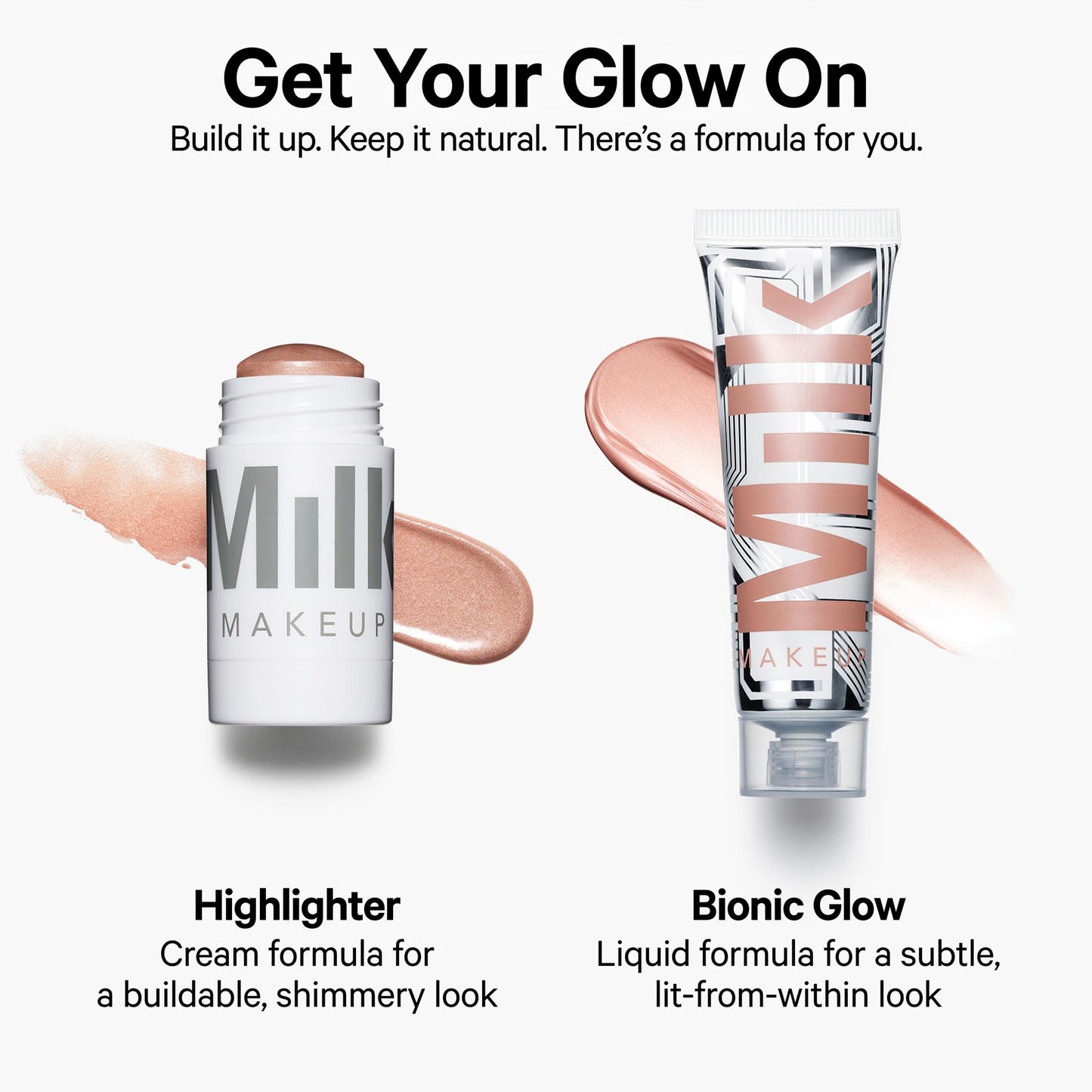 Milk Makeup Lit cream highlighter stick showing smooth texture and cap off