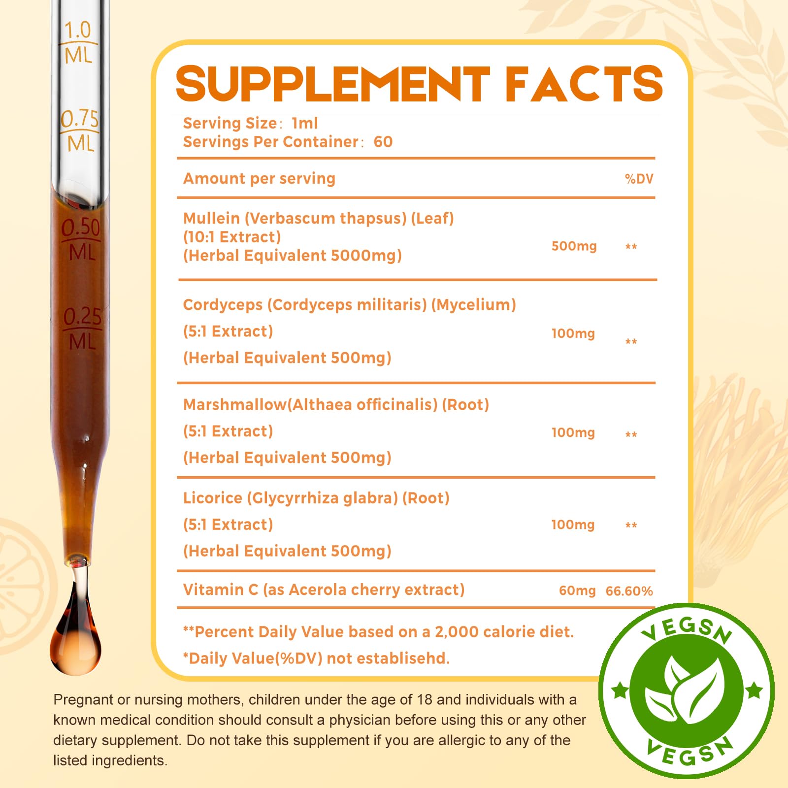 MaxuraFit Mullein herbal supplement dropper bottle