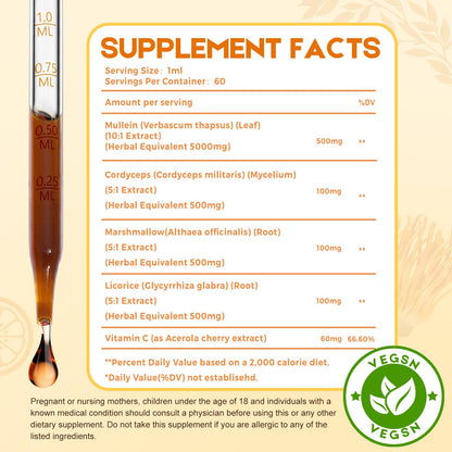 MaxuraFit Mullein herbal supplement dropper bottle