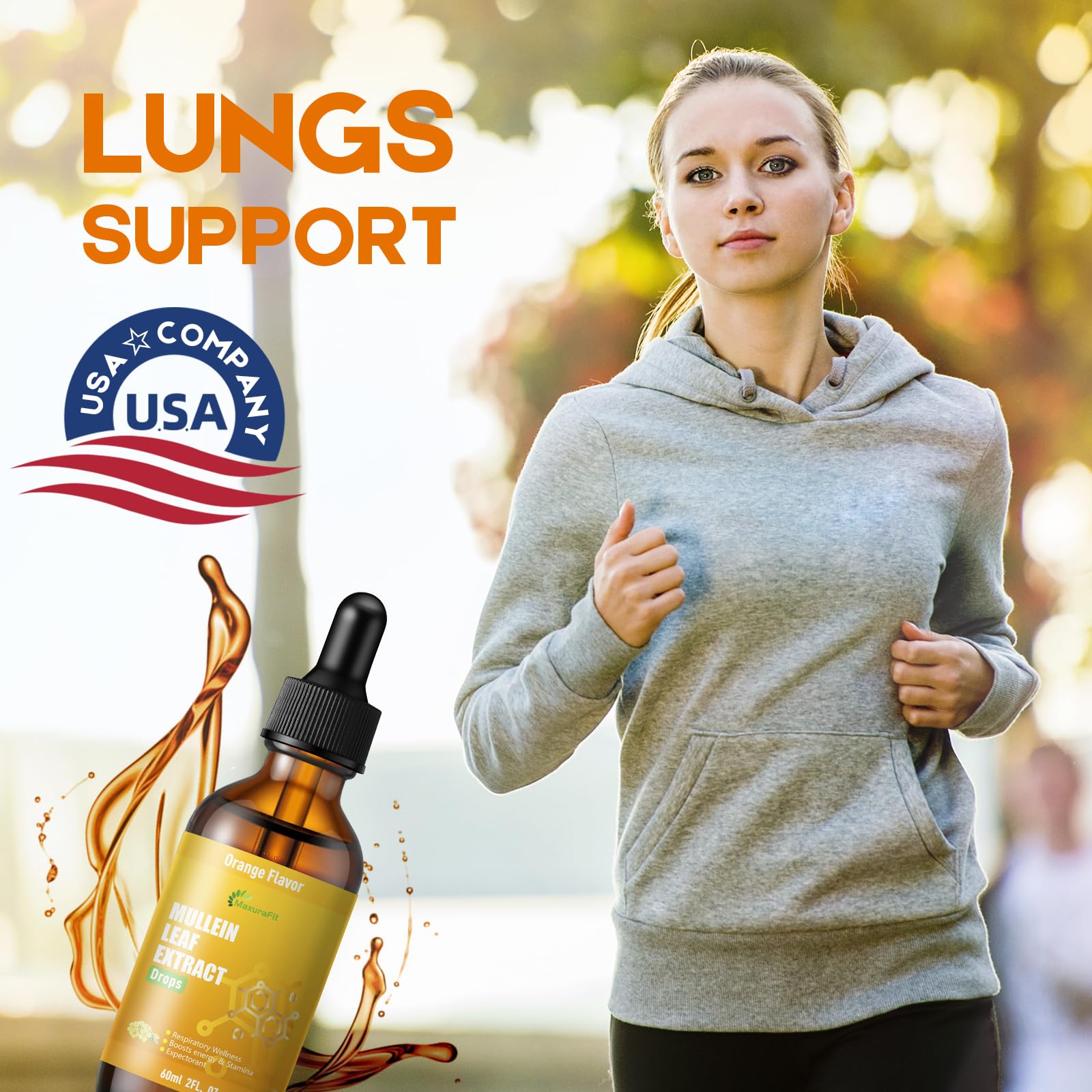 MaxuraFit respiratory support liquid supplement ingredients label