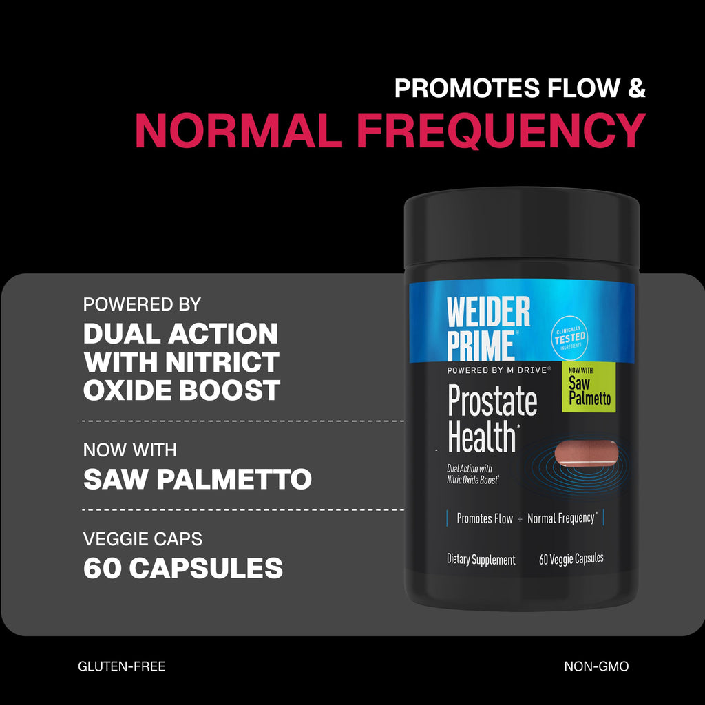 Supplement facts label on the back of Weider Prime Prostate Health bottle