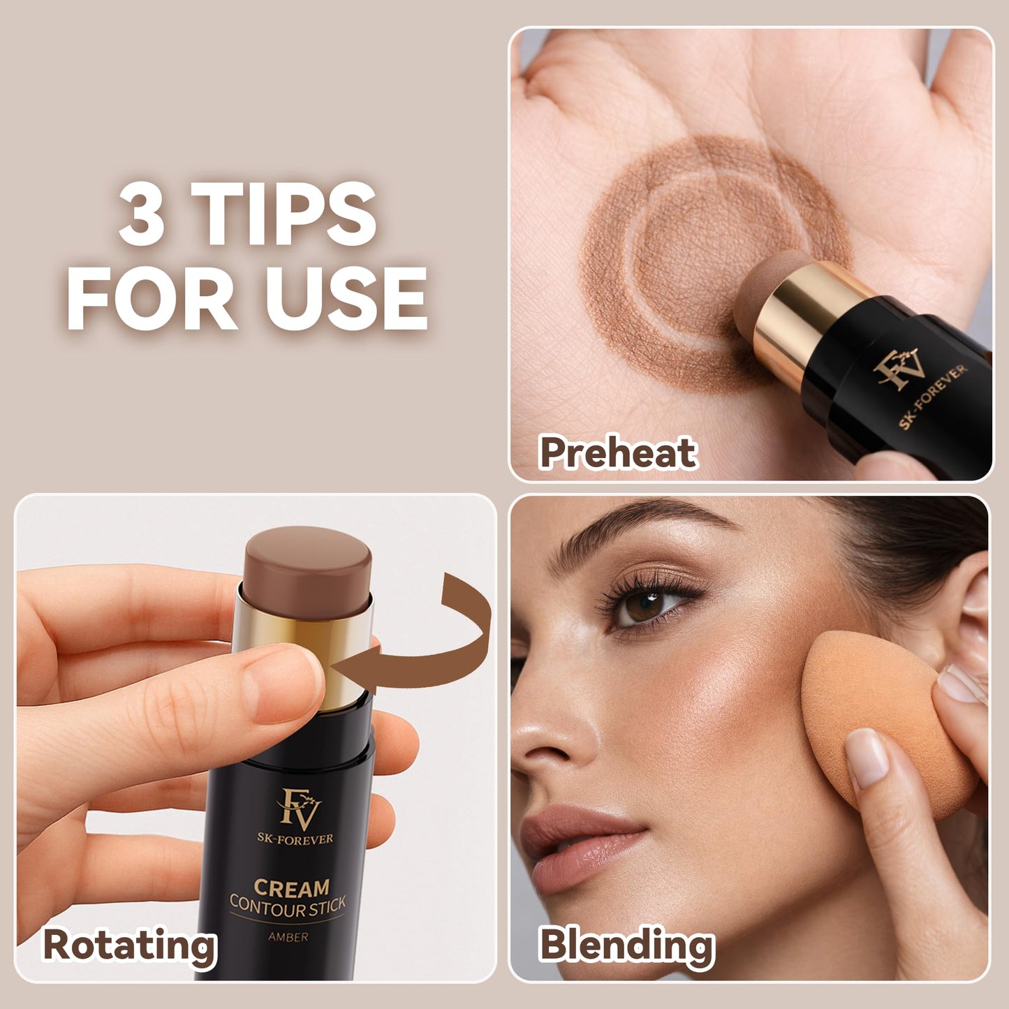 FV makeup collection imported cream contour stick display
