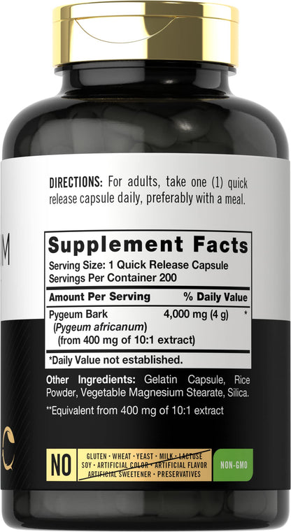 Carlyle extra strength pygeum 4000 milligrams dietary supplement