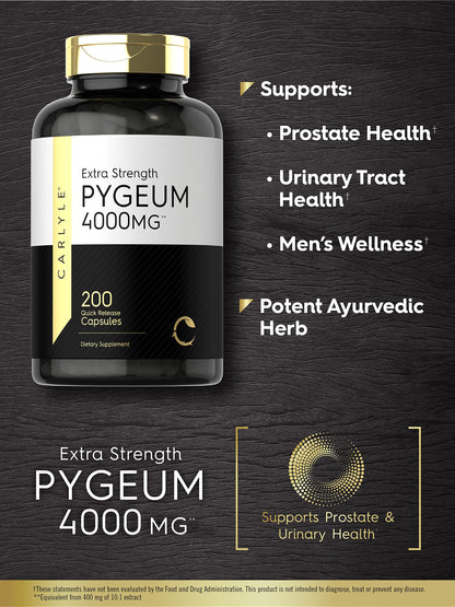 Carlyle pygeum 200 quick release capsules packaging details