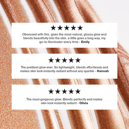 ICONIC LONDON liquid highlighter bottle next to foundation for custom mixing