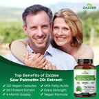 Zazzee Extra Strength Saw Palmetto 40 percent fatty acids dosage instructions
