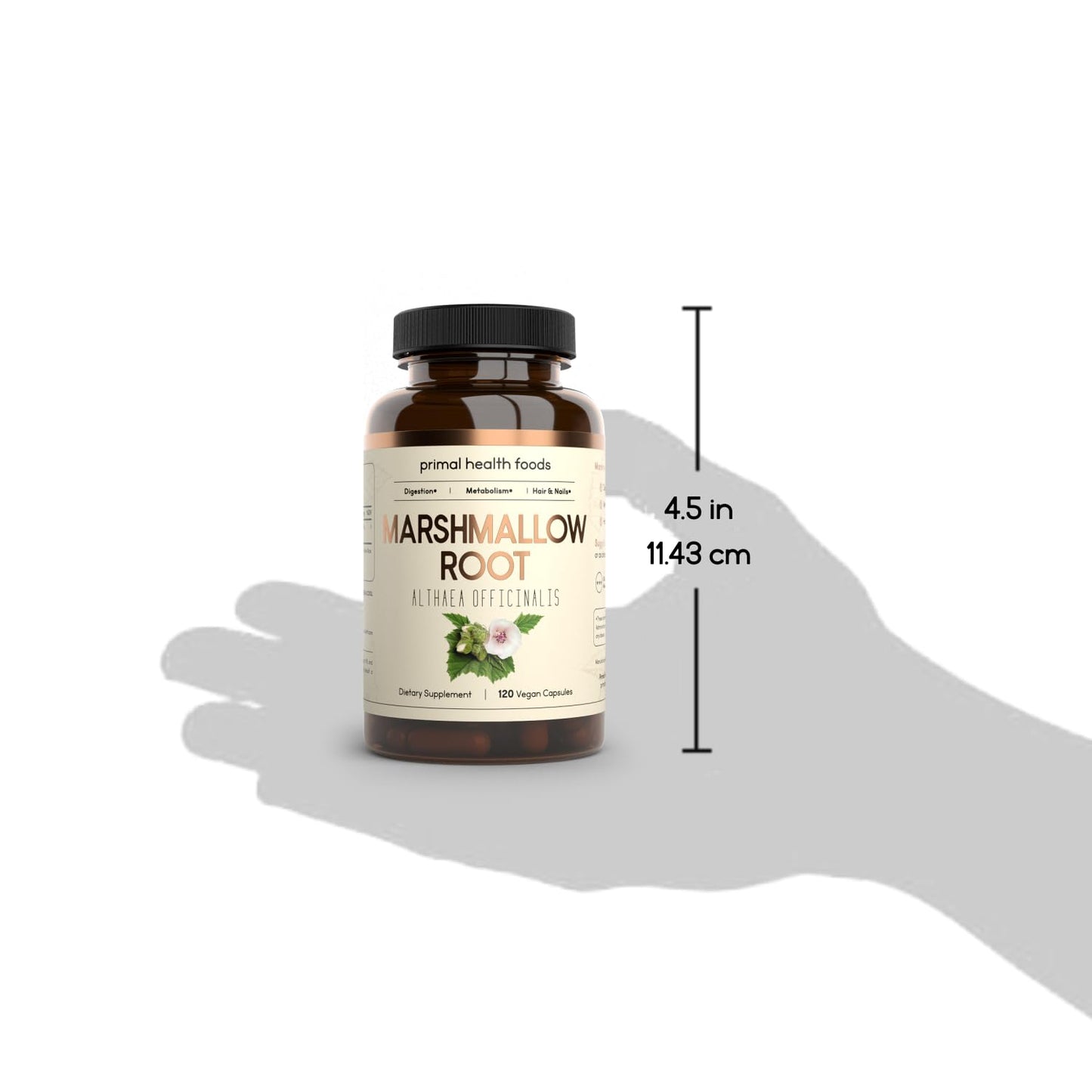 Authentic USA imported herbal marshmallow root supplement packaging
