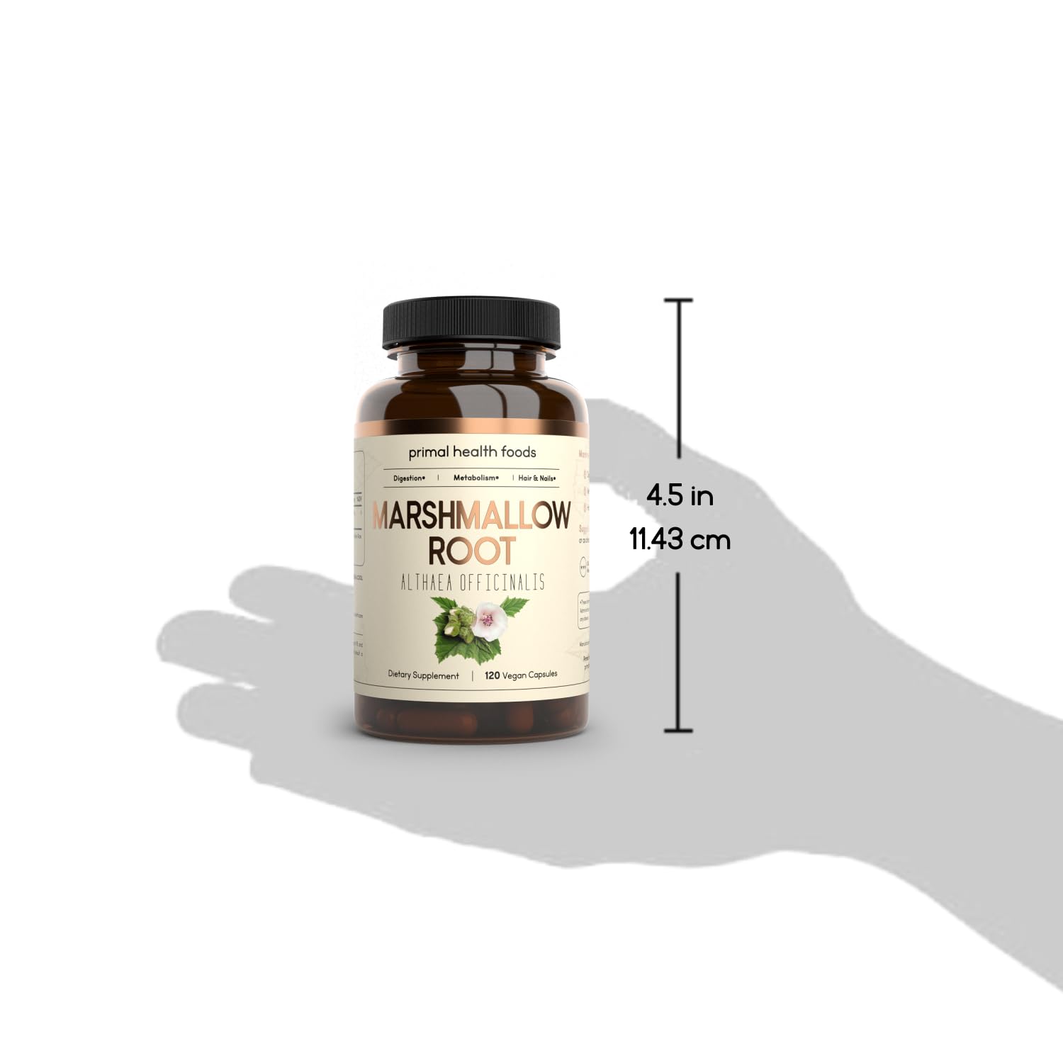 Authentic USA imported herbal marshmallow root supplement packaging