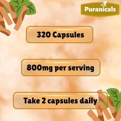 Close-up of Puranicals Ashwagandha plant-based vegetable capsules focusing on purity.