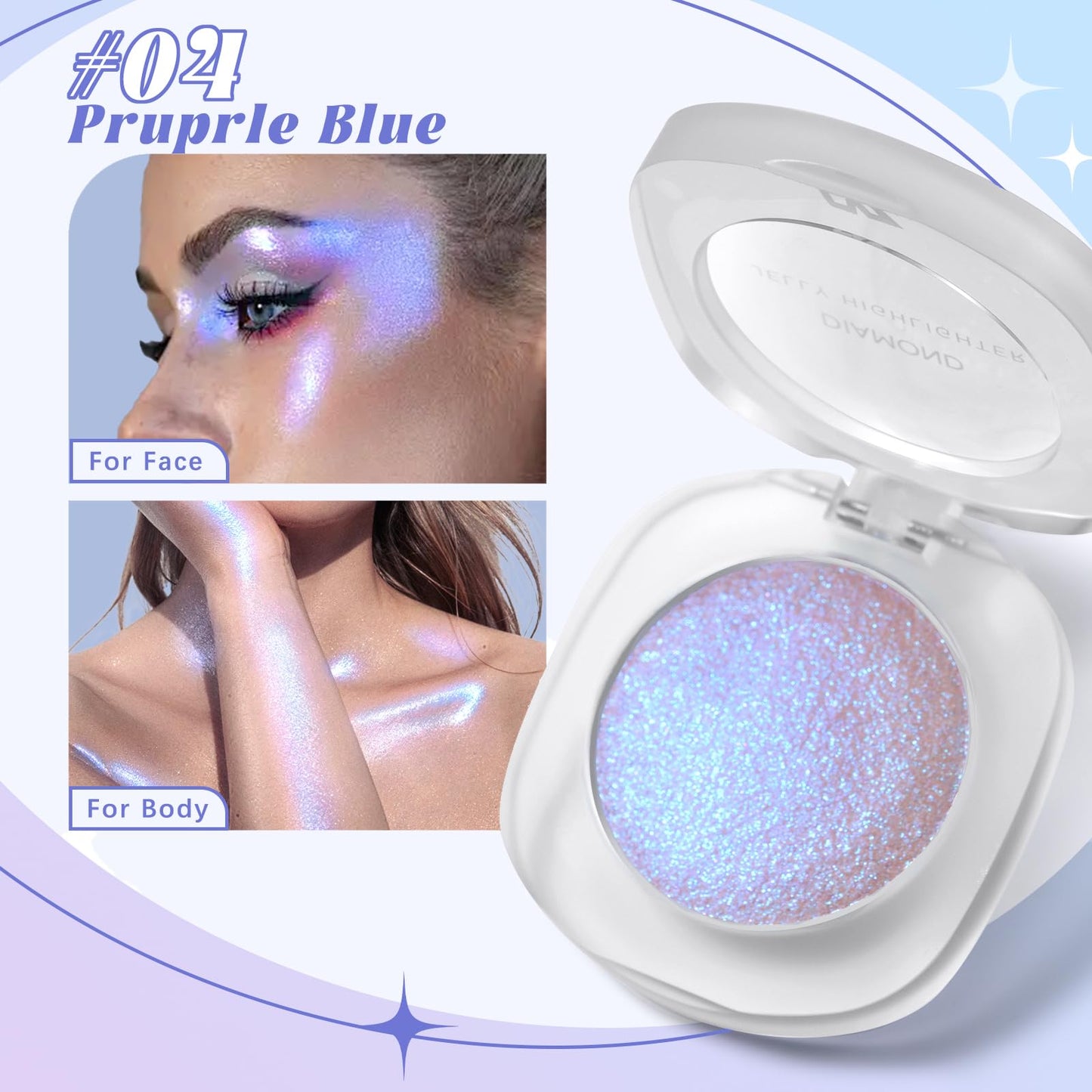 Close-up of the waterproof HOSAILY Mermaid Facial Illuminator packaging with accurate product specifications.
