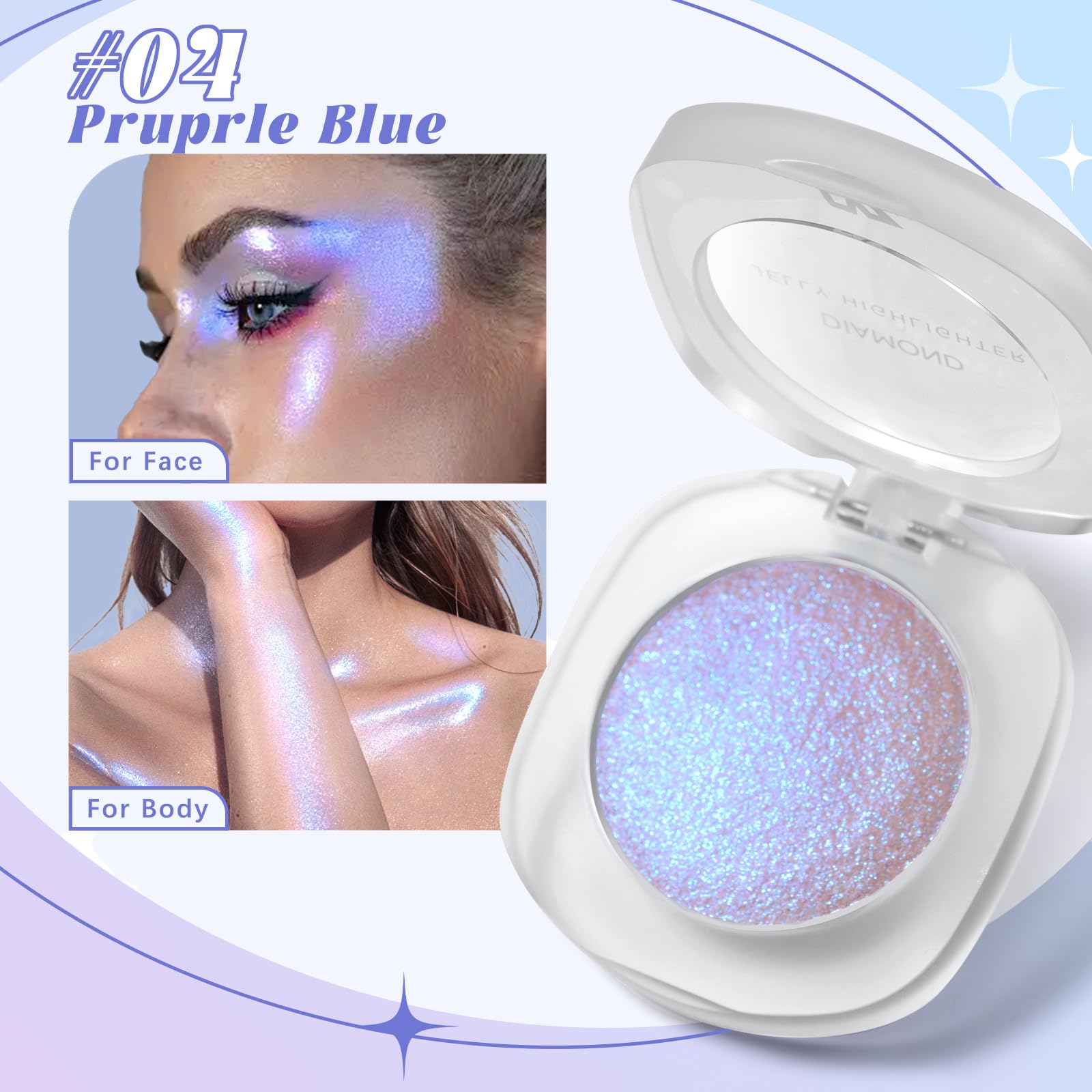 Close-up of the waterproof HOSAILY Mermaid Facial Illuminator packaging with accurate product specifications.