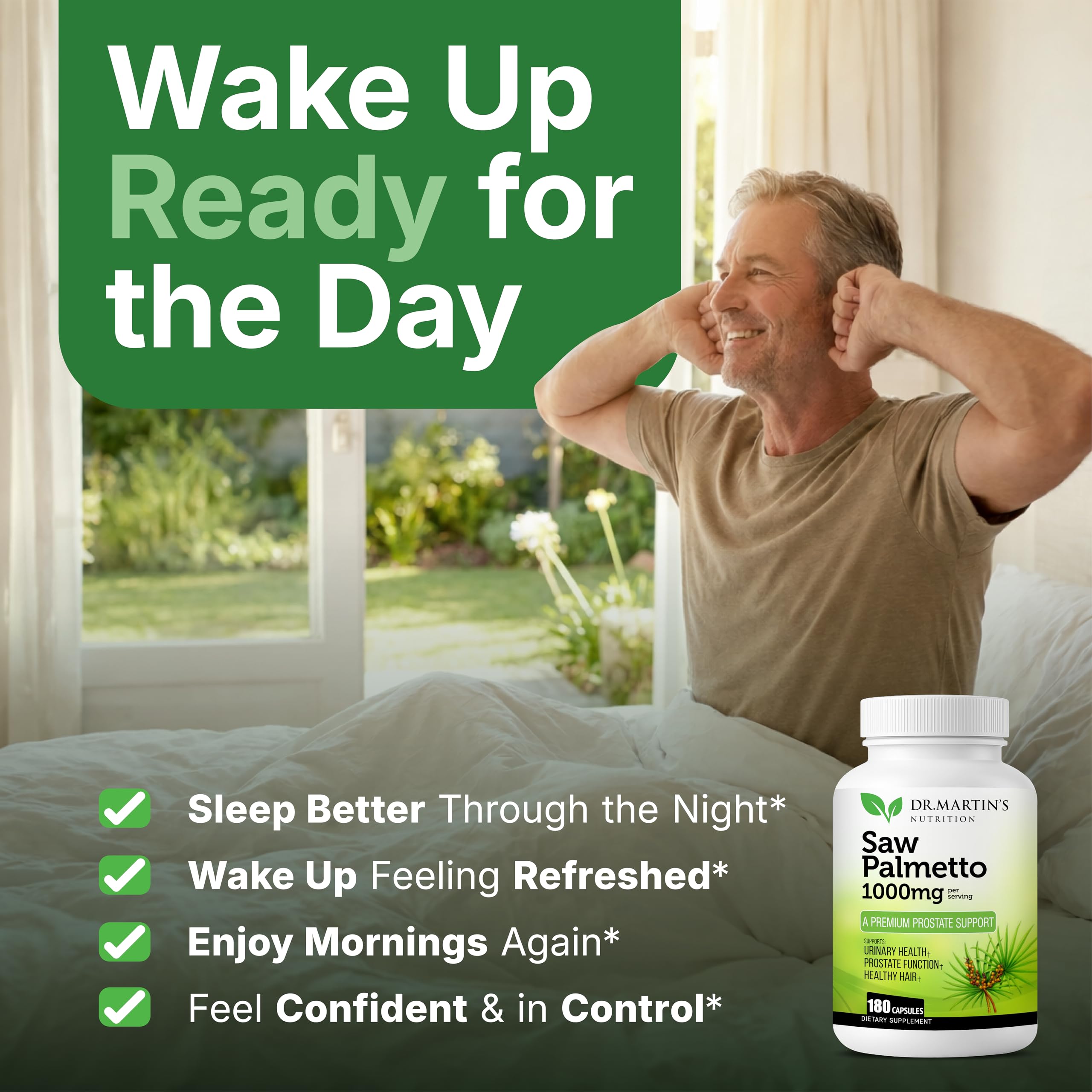 Dr. Martin's Nutrition Saw Palmetto premium prostate supplement label details
