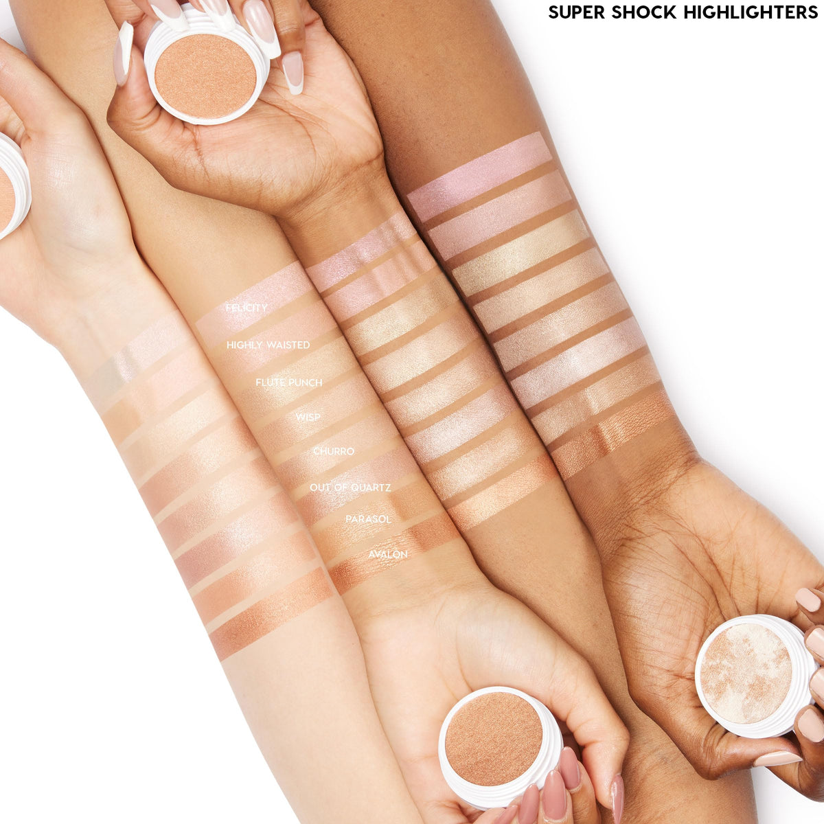 ColourPop Super Shock Highlighter creamy powder texture swatch