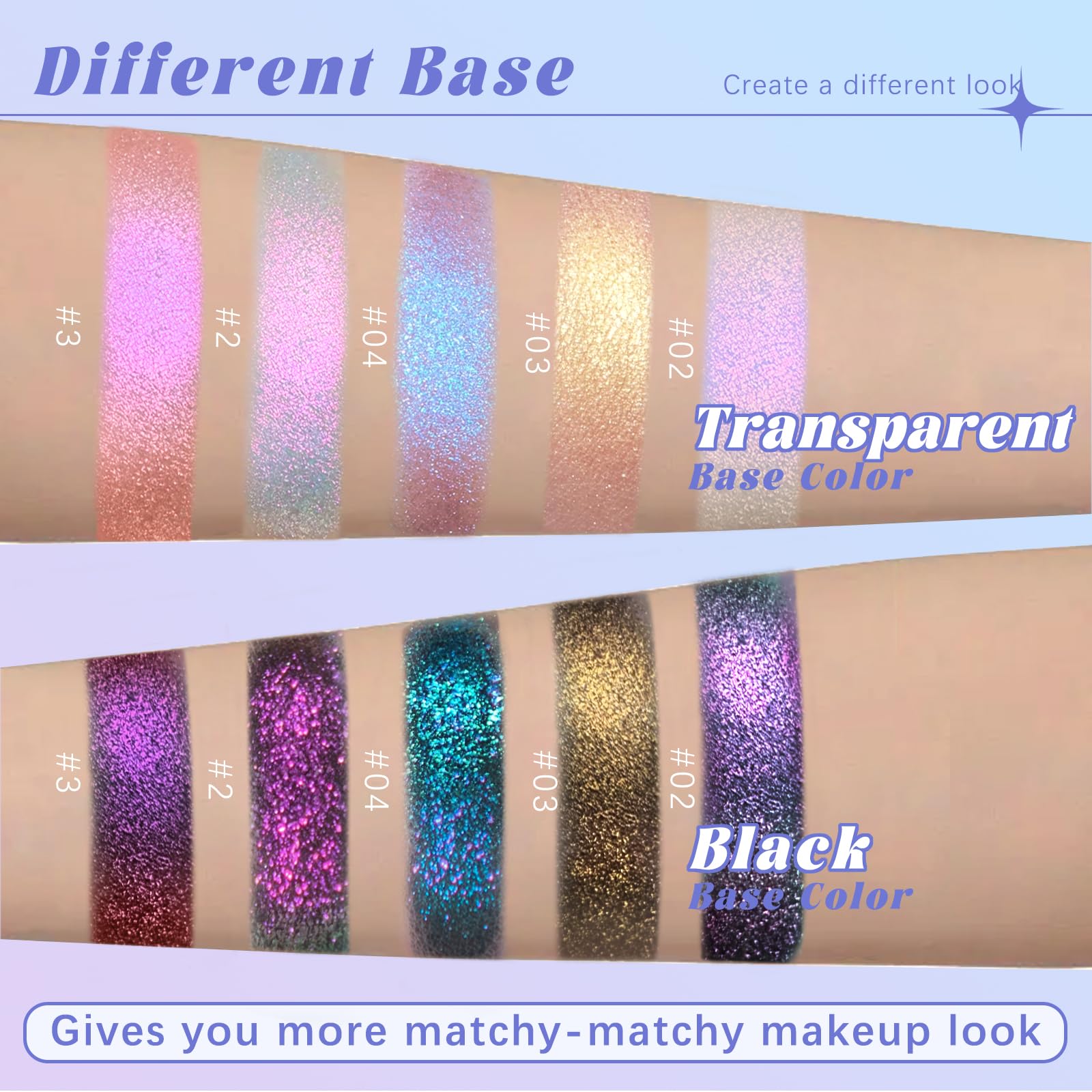 HOSAILY Glitter Eyeshadow and Highlighter Palette alongside a makeup brush showing a complete festival beauty look.
