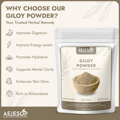AEJESOP natural immunity booster powder pouch sitting upright on a clean wellness surface