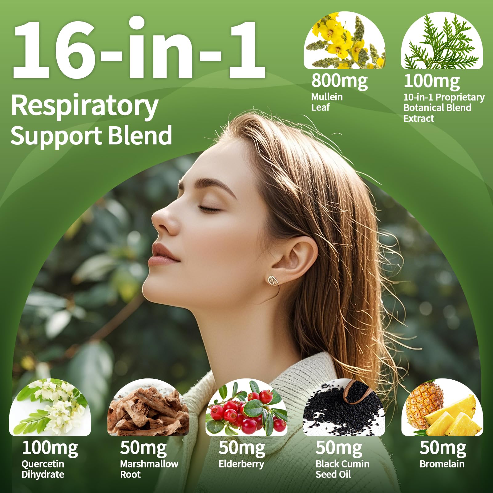 Side profile of BBEEAAUU respiratory supplement 2 fluid ounce bottle