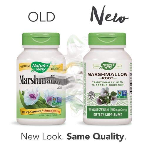 Nature's Way Marshmallow Root 100 vegetarian capsules authentic USA import supplement