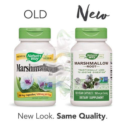 Nature's Way Marshmallow Root 100 vegetarian capsules authentic USA import supplement