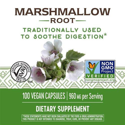 Nature's Way Marshmallow Root pack of 2 premium herbal capsules for respiratory support