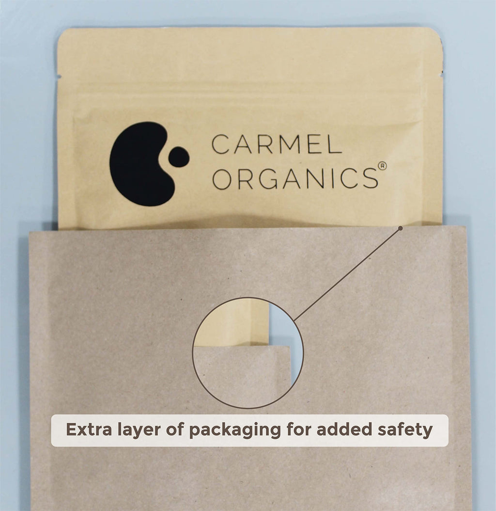 Sustainably sourced natural Giloy powder back label showing ingredients.