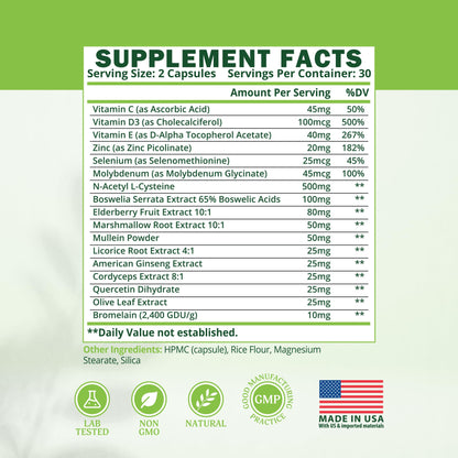 Daily dose of Etanature Lung Support capsules