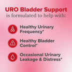 Side panel of O Positiv URO Bladder Support capsules detailing the clean vegan ingredients list.