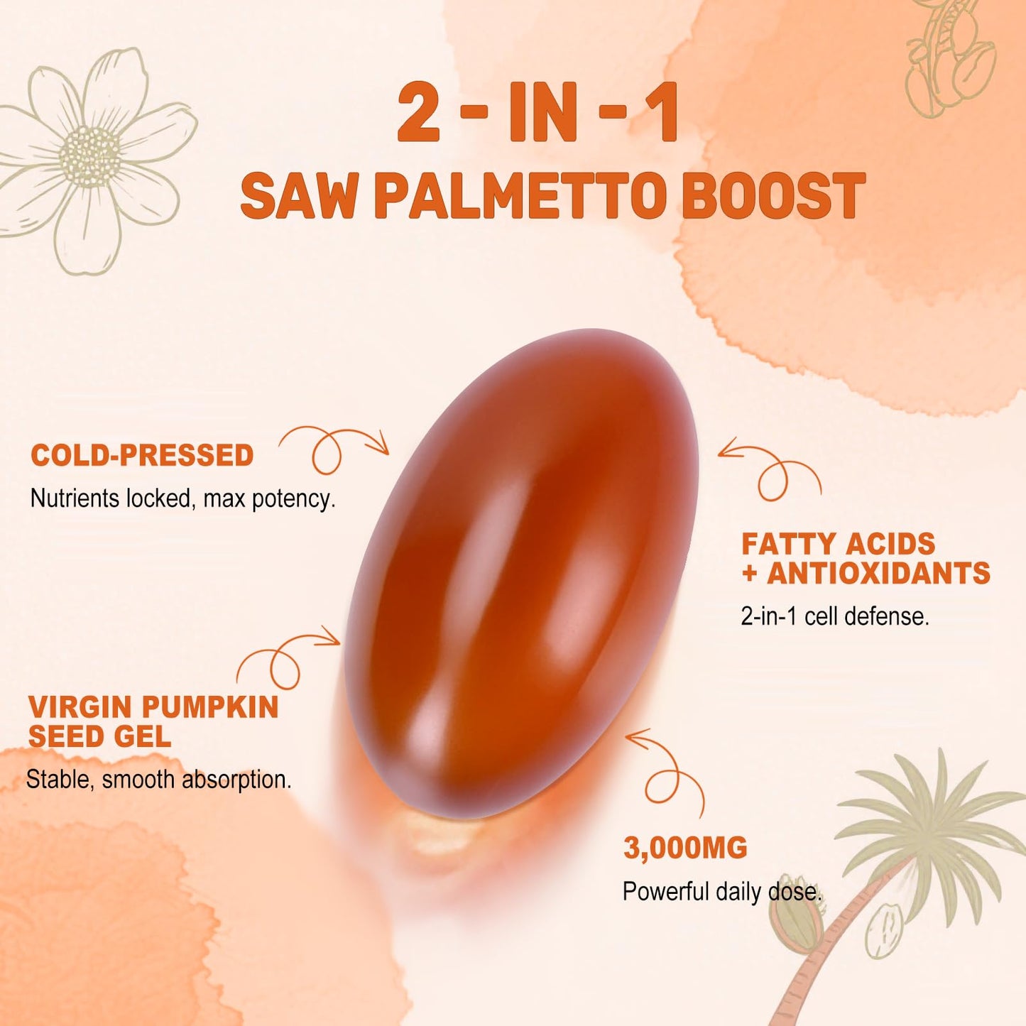 Back view of BEWORD softgels packaging highlighting non-GMO and gluten-free certifications