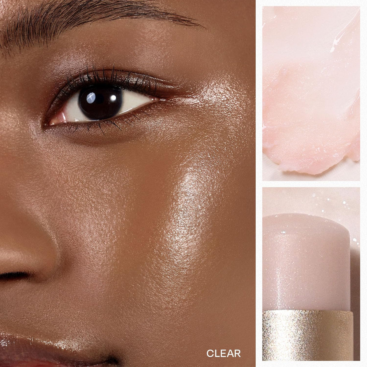 Hince True Dimension Radiance Balm open stick showing clear texture