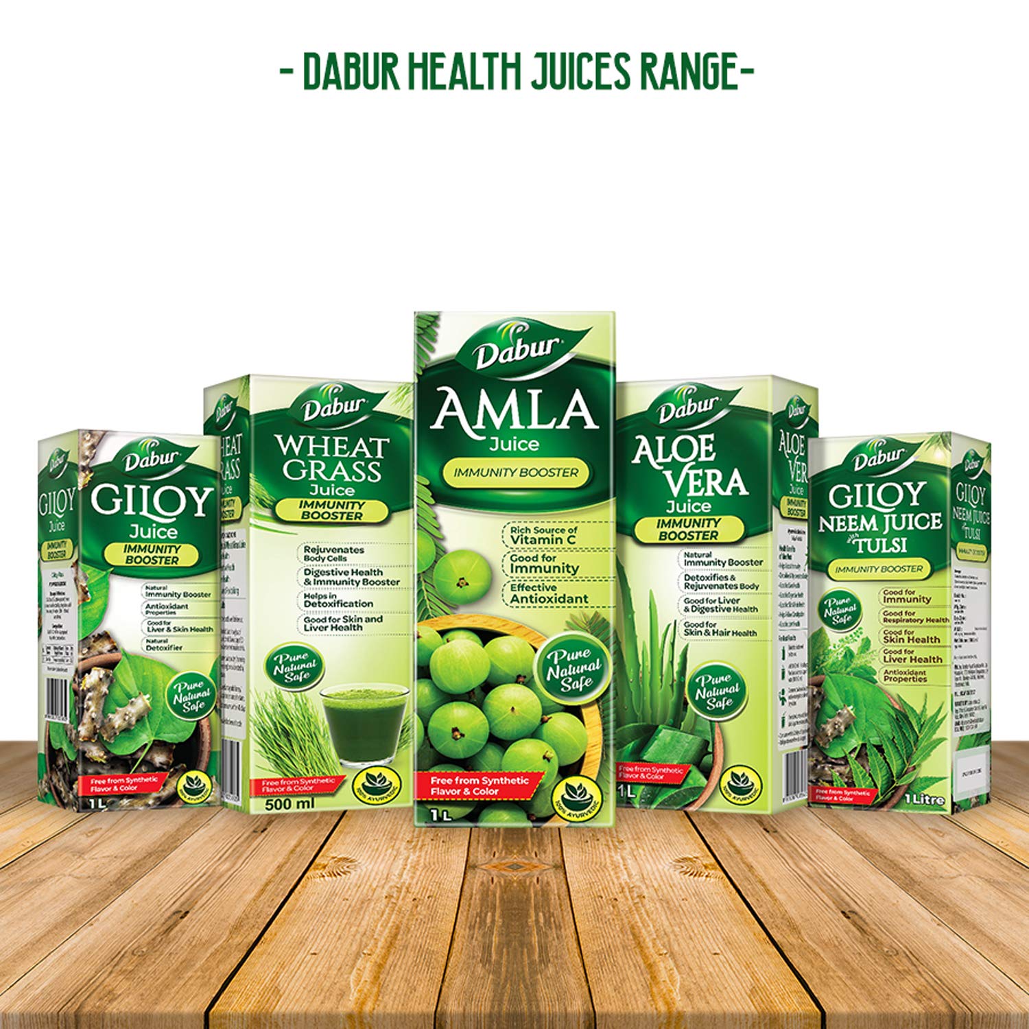 Dabur Giloy Juice 1 Litre full bottle design for daily health routines.