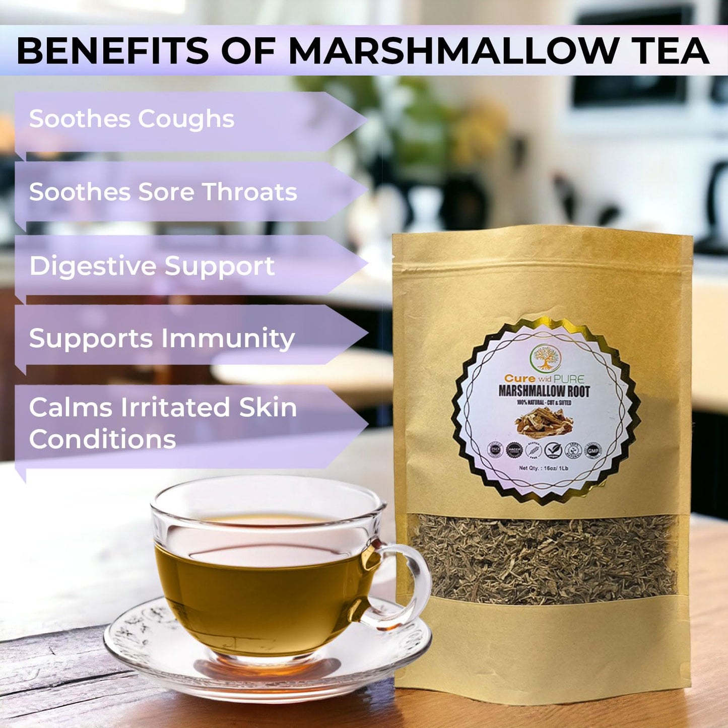 Preparation of Marshmallow Root tea infusion